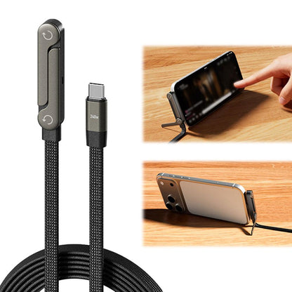 Fast Charging Foldable Bracket Data Cable
