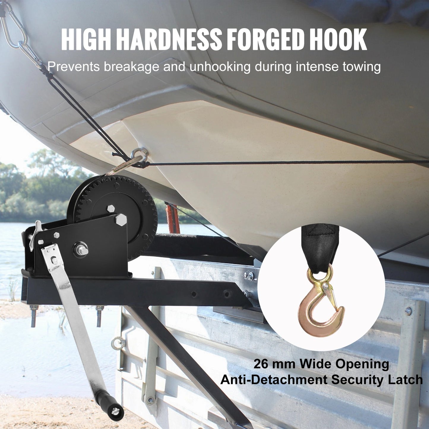 Hand Winch, 1587.6 Kg Pulling Capacity